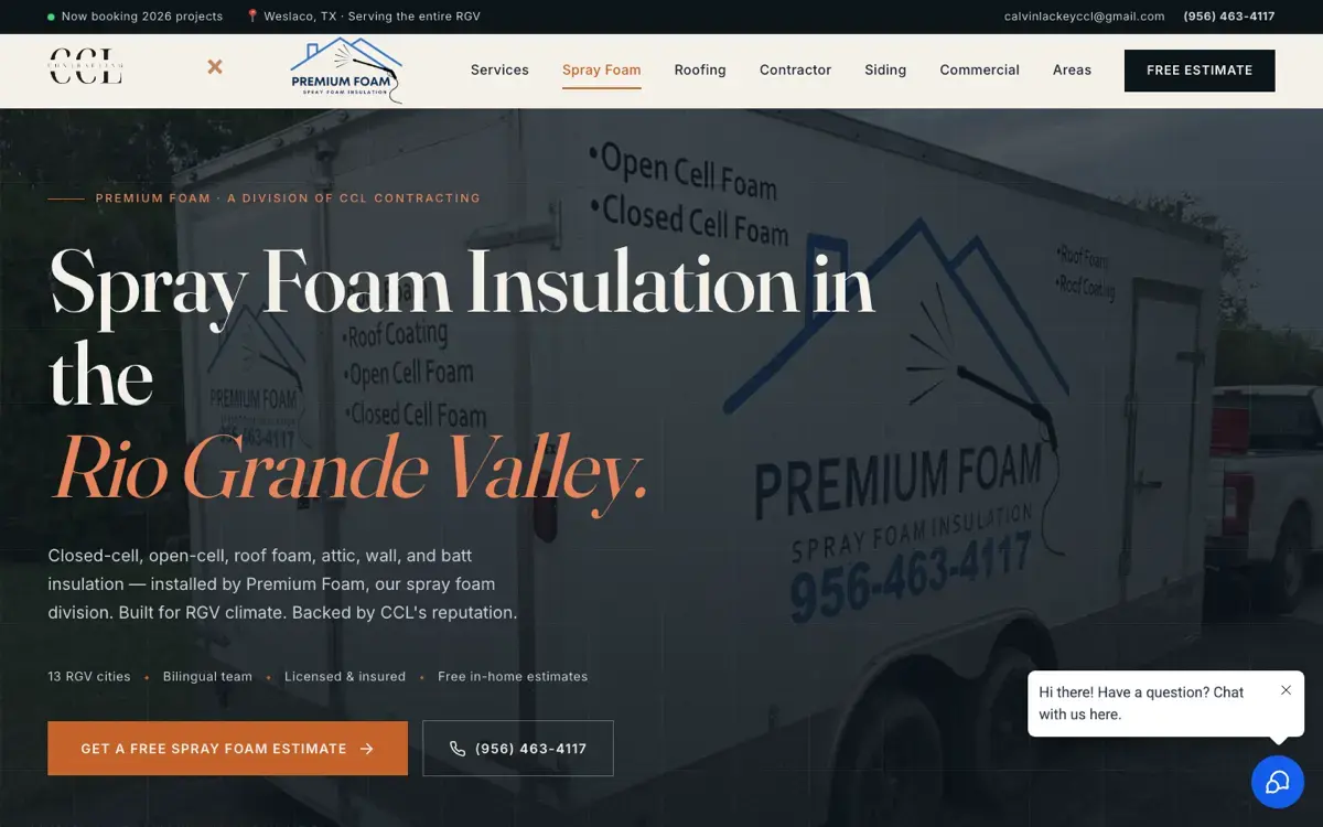 Homepage of Premium Foam